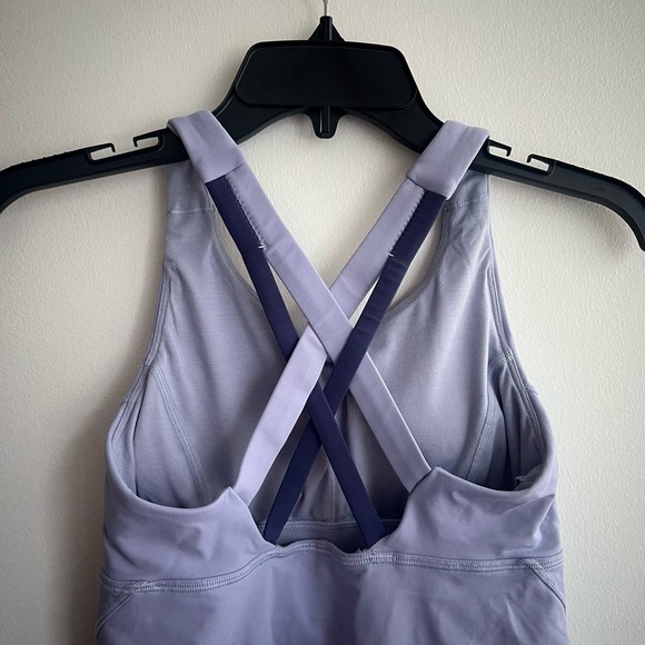 Lululemon Stash N Run Berry Mist Blue Running Strappy Tank Top - Picture 7 of 10